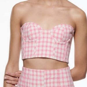Gingham Cropped Top